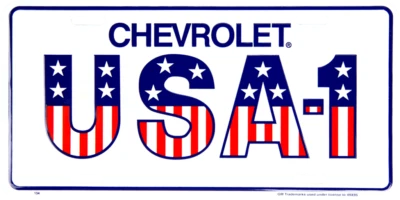 НОМЕРНОЙ ЗНАК CHEVROLET США-1 МЕТАЛЛИЧЕСКИЙ АМЕРИКАНСКИЙ ФЛАГ ЗНАК ТИСНЕНЫЙ АВТОМОБИЛЬ ГРУЗОВИК АВТО - Изображение 1 из 2