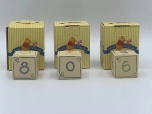 Blocchi di porcellana Enesco Disney Winnie the Pooh & Friends - Set di tre - Nuovi - Foto 1 di 4