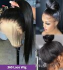 360 Full Lace Natural Human Texture Yaki Hair Blend Wig 16' Natural Color 