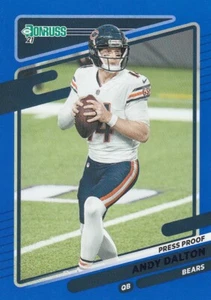 2021 Donruss Football Andy Daulton Blue Press Proof #206 Bears - Picture 1 of 2