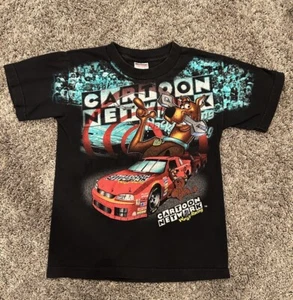 Vintage Scooby Doo Shirt Boys Cartoon Network Racing Y2K 10-12 Wacky Racing 2000 - Picture 1 of 6