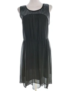 Vero moda Size M Black Midi Sheath Dress Sleeveless Asymmetrical Sequins - Picture 1 of 5