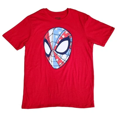 Marvel Comics Boys Red Patriotic Spider-Man Tee Shirt T-Shirt XX-Large 18 - Image 1 of 2