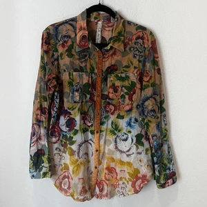 Aratta Silent Journey Damen Medium Floral Multi Color Trim Velvet Bohemian - Bild 1 von 7