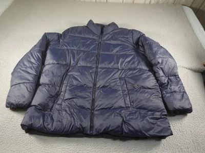 Old Navy Puffer Jacket Mens 2XL Navy Fleece Lined Quilted Zip Up Winter Warm Foto 1 de 4