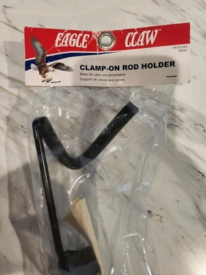 Abrazadera negra con garra de águila en soporte de varilla de metal Foto 1 de 4