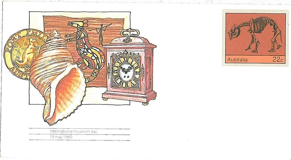 SHELLS - DINOSAURS : POSTAL STATIONERY COVER : AUSTRALIA - Image 1 of 1