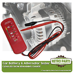 Autobatterie & Lichtmaschine Tester für Seat Exeo. 12v Dc Volt Kariert