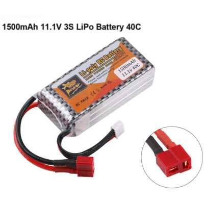 11.1V 1500mAh 3S LiPo Battery 40C Deans Plug for RC Car Airplane Helicopter - Image 1 of 4