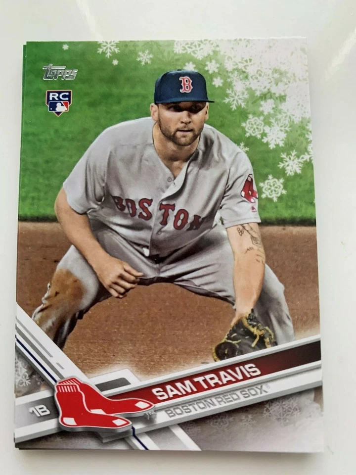 SAM TRAVIS 2017 Topps Holiday 10-card LOT Red Sox #HMW83 RC - Image 1 of 1