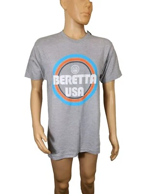 Beretta Hombres Talla M Retro Camiseta Manga Corta Estampado Gráfico Gris NUEVO CON ETIQUETAS --25 Foto 1 de 4