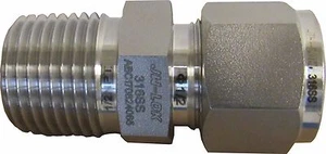 NEW JW-LOK 316 SS 1/2" TUBE X 1/2" MNPT MALE CONNECTOR COMPRESSION FITTING NIB - Picture 1 of 4
