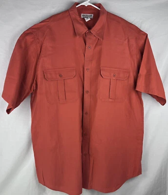 Magellan Sportswear Men's S/S Button Down Camp Hiking Shirt / Orange / XL - Image 1 of 4
