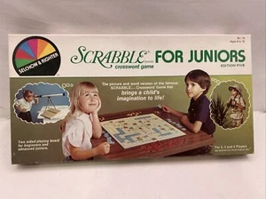 Scrabble For Juniors Crossword 1982 Version Selchow & Righter - Picture 1 of 7