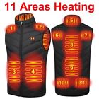 Electric Usb Heated Jacket 11 Zone Heating Vest Winter Thermal Coat Men Women