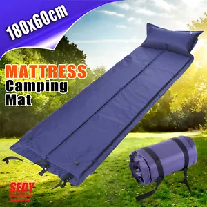 Self Inflating Mattress Camping Hiking Airbed Mat Sleeping with Pillow Bag Camp - Picture 1 of 5