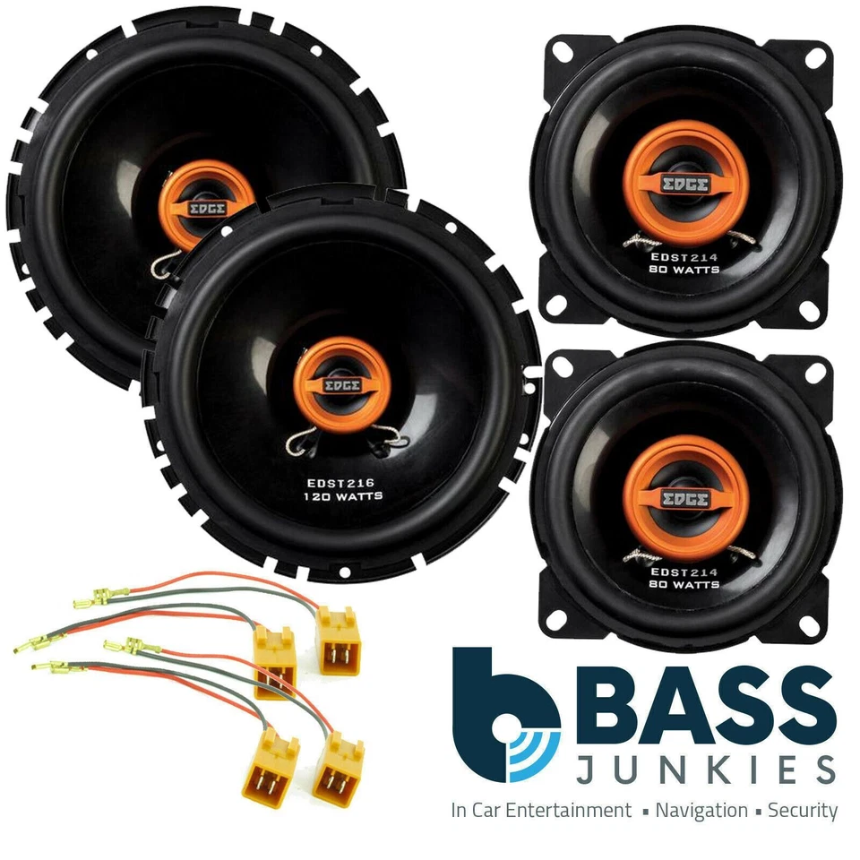 Fiat Punto MK2 Edge Audio Front Door & Rear Shelf Car Speakers Upgrade Kit - Image 1 of 1