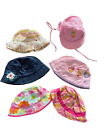 pre-own BABY TODDLER GIRL Set of 6 Bucket HATS 12-24 Months summer dress outfit