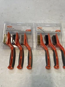 2-HDX Assorted Mini Brush Set.4 Wire And 2 Plastic Bristle Brushes.  801 - Picture 1 of 2