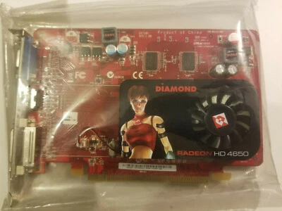 Diamond ATI Radeon HD 4650 PCI E 1GB GDDR2 Video Card 100106 DVI HDMI VGA - Image 1 of 4