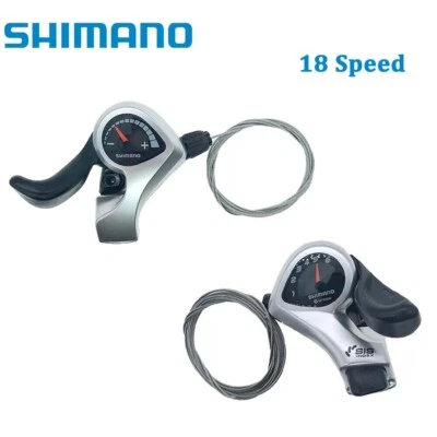 Shimano SL-TX50 3S/6S/18S MTB Mountain Bike Thumb Gear Shift Lever Set - Image 1 of 3