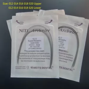 100 piezas de alambre de ortodoncia dental Niti arco súper elástico forma ovoide cables redondos - Imagen 1 de 7