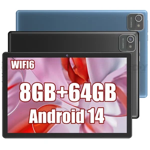 2025 PAD Android 14 Tablet PC 8GB RAM+64GB ROM 4Core Dual Camera 5G WiFi 6000mAh - Picture 1 of 16
