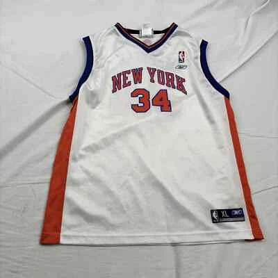 Camiseta deportiva de baloncesto New York Knicks Antonio McDYESS #34 Reebok logotipo de la NBA juvenil XL Foto 1 de 4