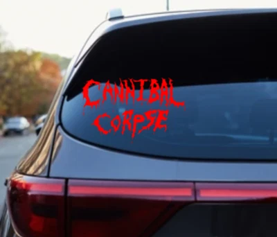 TORMENTOR Cannibal Corpse Vinyl Logo Sticker Decal Heavy Metal Band Car Bumper Death