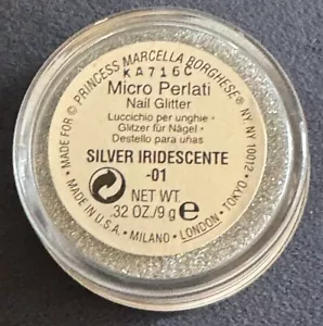 borghese micro perlatti nail glitter silver iridescente 01 *RARE - Picture 1 of 2