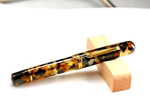 PENNA STILOGRAFICA BEXLEY POSEIDON con 18K MEDIA PENNINO CONVERTITORE RIEMPIMENTO - Foto 1 di 15