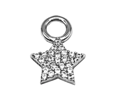 Ciondolo pendente Stella Piccola con zirconi in argento 925 - Collezione Hoops - Immagine 1 di 4
