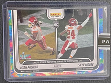 2022 Panini Instant Isiah Pacheco Skyy Moore #275 TDs Versicolor /5