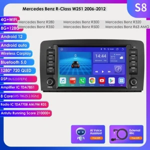8+128GB CarPlay Android Car Radio for Mercedes-Benz R-class R350 W251 2006-2013 - Picture 1 of 24