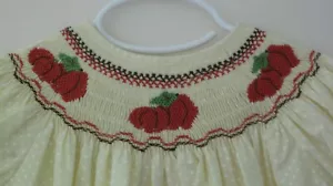 Nuevo Vestido de Acción de Gracias Calabazas Ahumado Bishop Bebé Niña 18M - Imagen 1 de 3