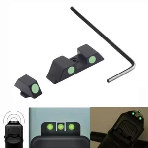 Glow Night Fiber Sights For Glock 17,19,22,23,26,27,33,34,35,37,38 45 Sight - Picture 1 of 5