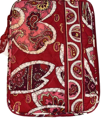 Vera Bradley Rosy Posies E Reader Bag Tablet Sleeve Pink Paisley Zip Around - Image 1 of 4