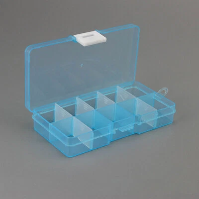 10 Grids Plastic Transparent Organizer Jewel Bead Case Cover Container Storage ∂ - Image 1 of 4