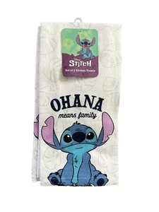 Disney Spring Kitchen Towels, 2 Pack (Stitch Ohana) - Picture 1 of 2