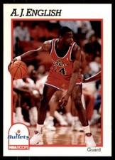 1991-92 Hoops A.J. English RC Washington Bullets #215