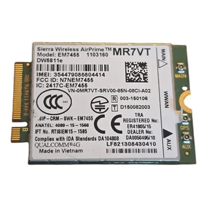 MR7VT Sierra Wireless Airprime WWAN DW5811E EM7455 LTE 300MBPS 4G HF #W16 - Photo 1/1