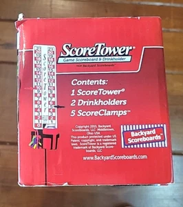 (Score Tower) Portable Score board Drink Holder Cornhole, Horseshoes, Bocce Ball - Picture 1 of 6