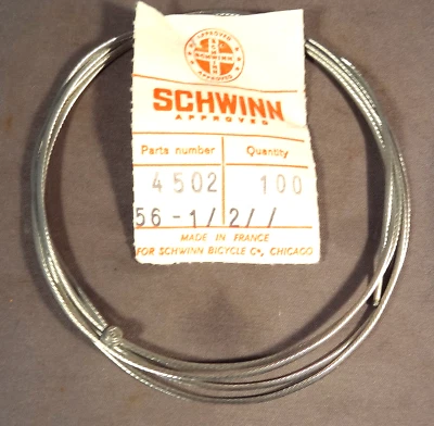 1 Schwinn Derailleur Gear Cable Wire for Vintage Varsity Continental 56.25 inch - Image 1 of 4