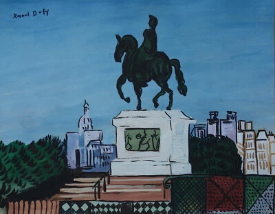  野兽派绘画 – 风景,签名 Raoul Dufy,带真品证明  — 第 1/4 张图片