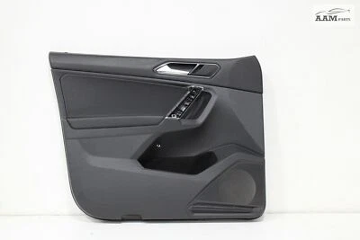 2018 VOLKSWAGEN TIGUAN FRONT LEFT DRIVER SIDE DOOR PANEL TRIM BLACK OEM - Image 1 of 4