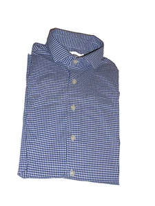 NEW GOODFELLOW CHECKERED BUTTON DOWN LONG SLEEVE DRESS SHIRT MENS GARAGE MEDIUM - Picture 1 of 9