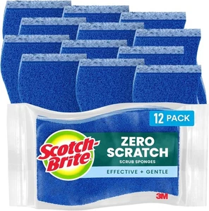 Scotch-Brite Zero Scratch Scrub Spugne Confezione da 6 Sicure per Pentole e Padelle Antiaderenti - Foto 1 di 16