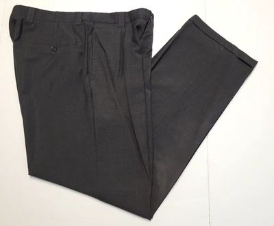 Pantalones de vestir plisados GIORGIO ARMANI Collezioni para hombre 34x31 gris carbón LANA 34 Foto 1 de 4