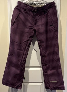 Capp3l Womens Snowboard/Ski Pants Size Large Purple Muted Plaid EUC - Picture 1 of 18