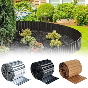 Garden Lawn Edging Path Border Galvanised Metal Steel Steel Roll 6m and 12m Roll - Picture 1 of 26